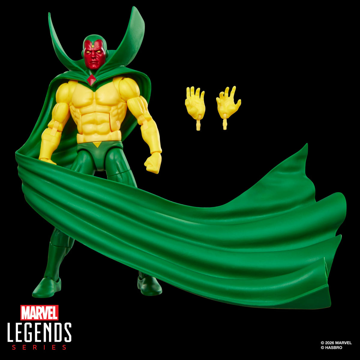 Vision Marvel Legends 6-Inch Figure — Accessories Included Showing Alternate Hand Pair