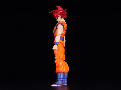Super Saiyan God Goku S.H.Figuarts 5.5-Inch Figure — Right Side View Black Background