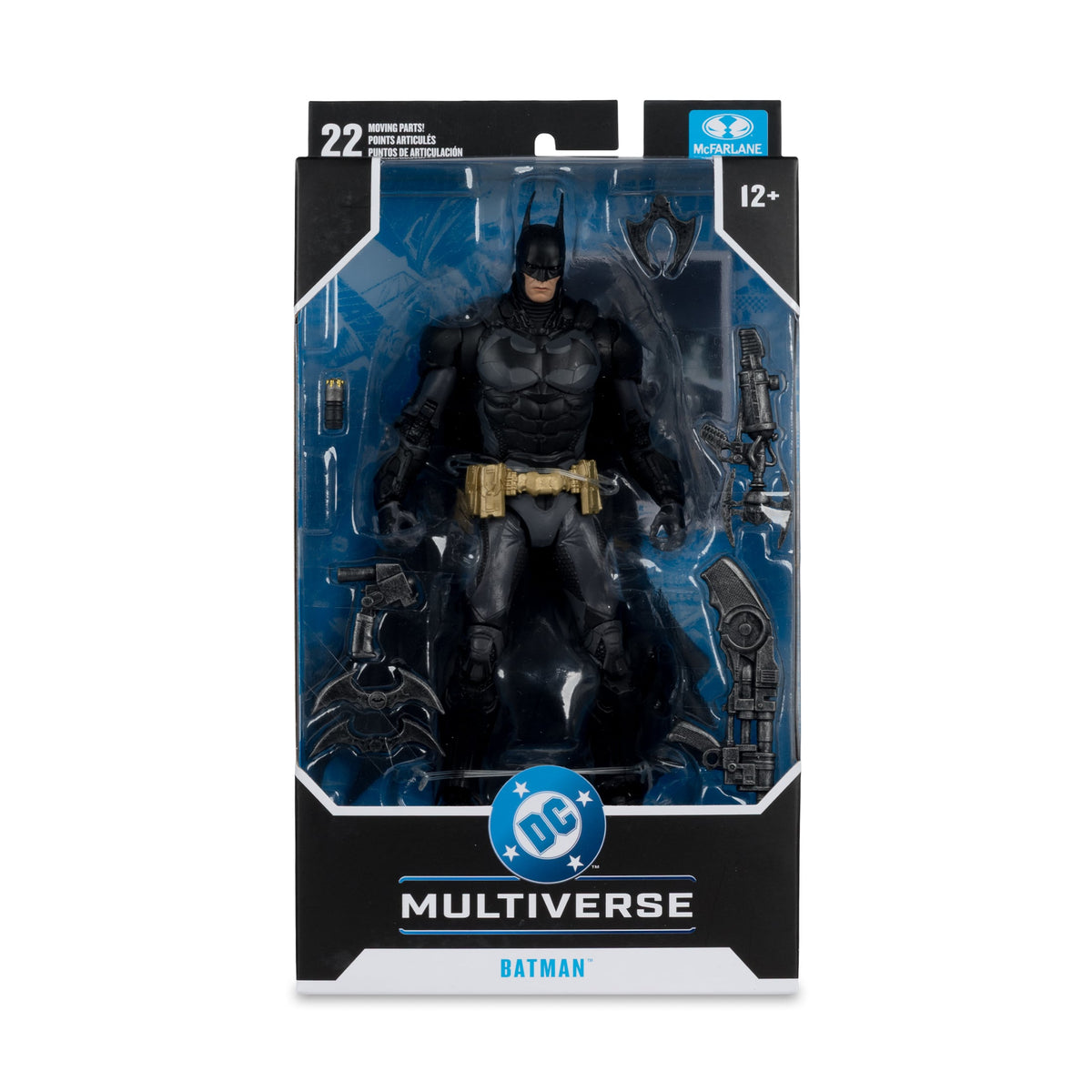 Batman Arkham Knight DC Multiverse 7-Inch Figure — Box Front with All Accessories Visible