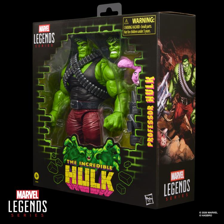 Professor Hulk Marvel Legends 6-Inch Deluxe Figure — Package Detail Side View with Comic Artwork Panel