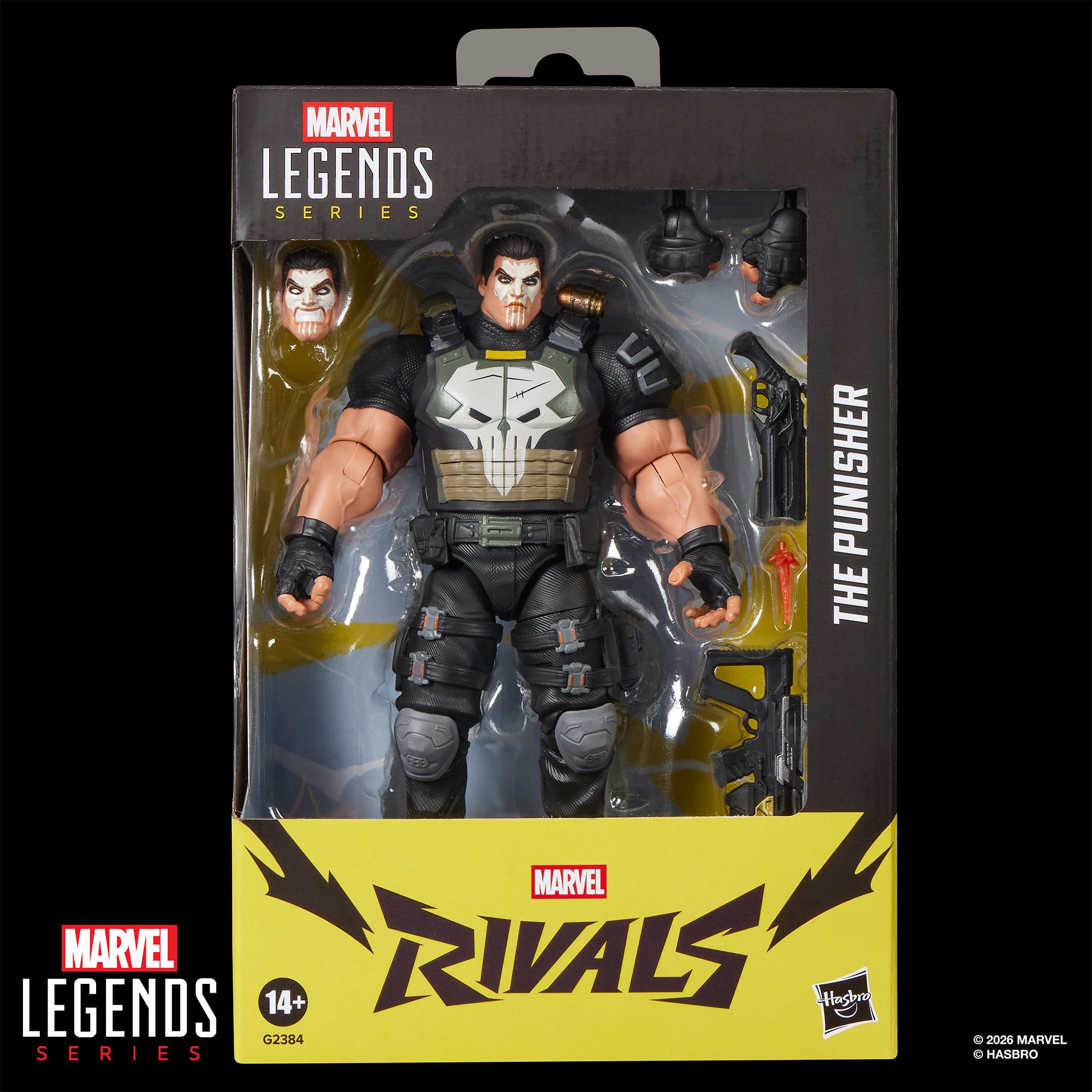 Punisher Marvel Legends 6-Inch Figure — Package Front Marvel Rivals Box Art