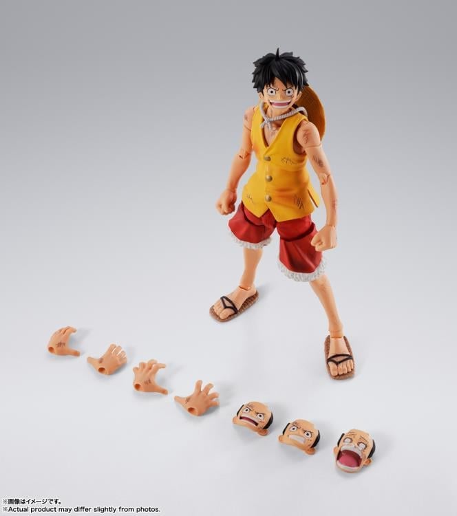 Monkey D. Luffy S.H.Figuarts 5.7-Inch Figure — Accessories Included with Expression Parts and Hand Pairs