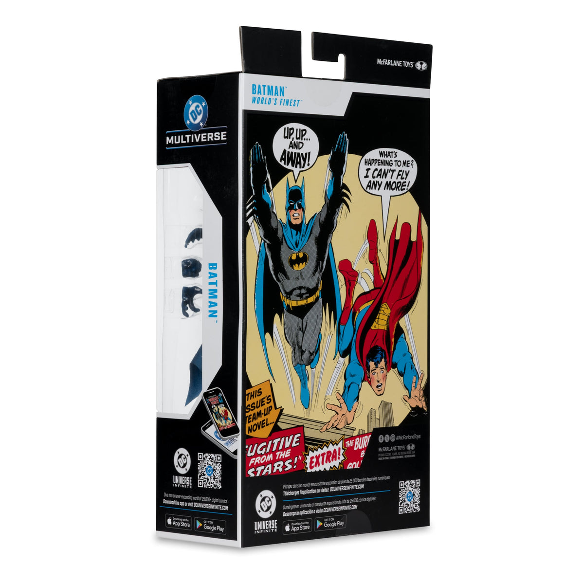 Batman World's Finest DC Multiverse 7-Inch Figure — Package Back View with Comic Art