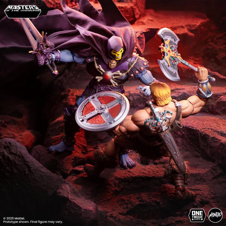 Skeletor MOTU 200X Mondo 1/12 Scale Figure — Battle Clash with He-Man Two-Figure Display