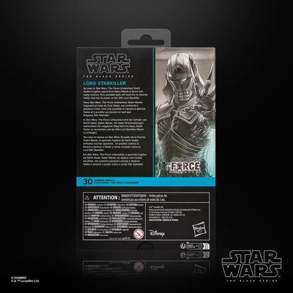 Lord Starkiller Black Series Gaming Greats 6-Inch — Box Back Character Bio Detail