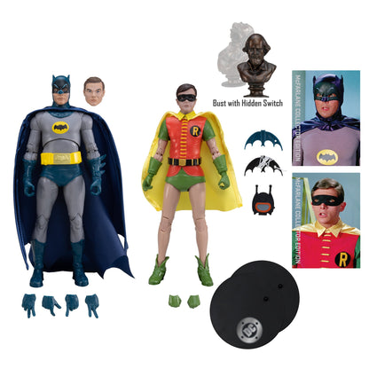 Batman & Robin 1966 DC Multiverse Collector Edition — Accessories Included Full Contents Display
