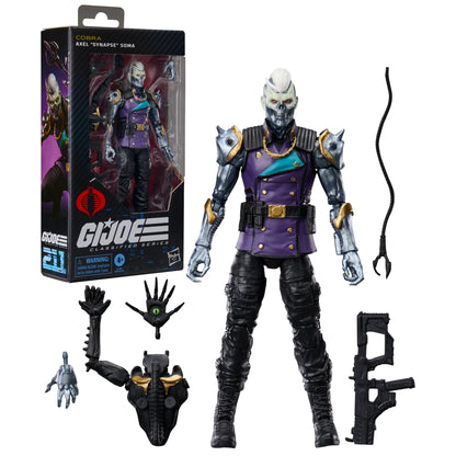 Axel Synapse Soma GI Joe Classified Series 6-Inch Figure — Package Front with Accessories on White Background