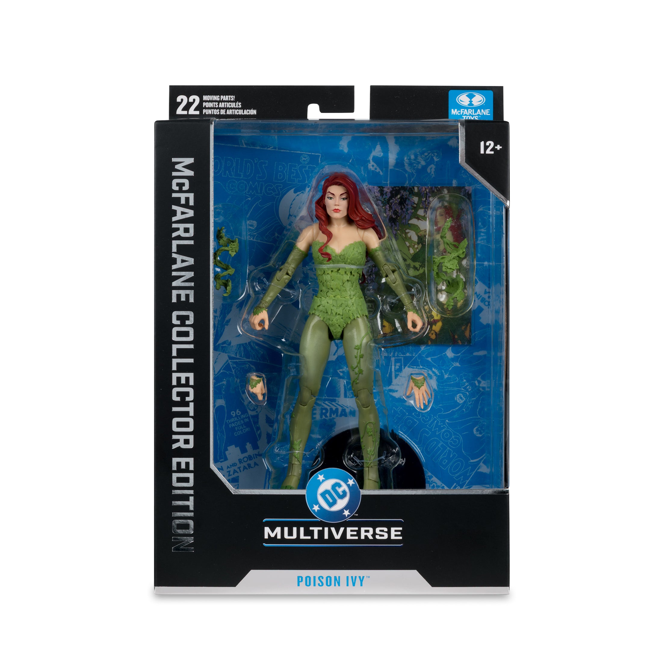 Poison Ivy DC Multiverse Collector Edition 7-Inch Action Figure — Front View with Accessories Included in Package