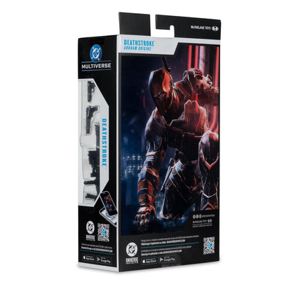 Deathstroke DC Multiverse 7-Inch Action Figure — Back View with Box Art Close-Up