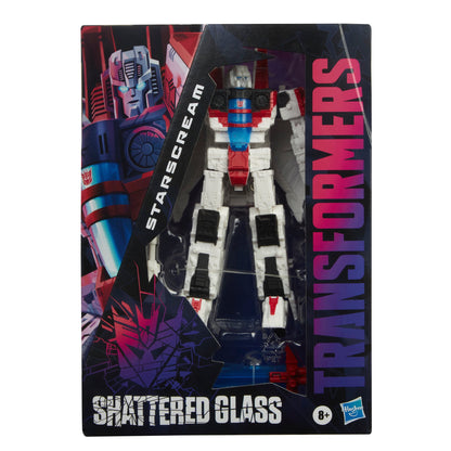 Starscream Shattered Glass Voyager 7-Inch Figure — Box Art Front View Sealed Package