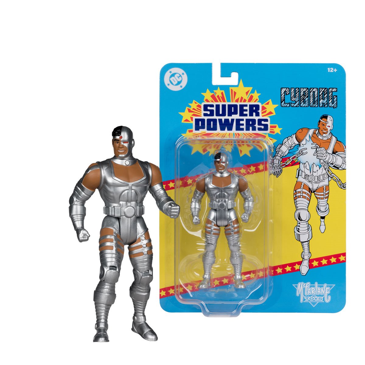 Cyborg Metallic DC Super Powers 4.5-Inch Figure — Figure and Blister Card Package Detail