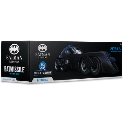Batmissile Batman Returns DC Multiverse Vehicle — Box Side showing DC Multiverse and Batman Returns logos