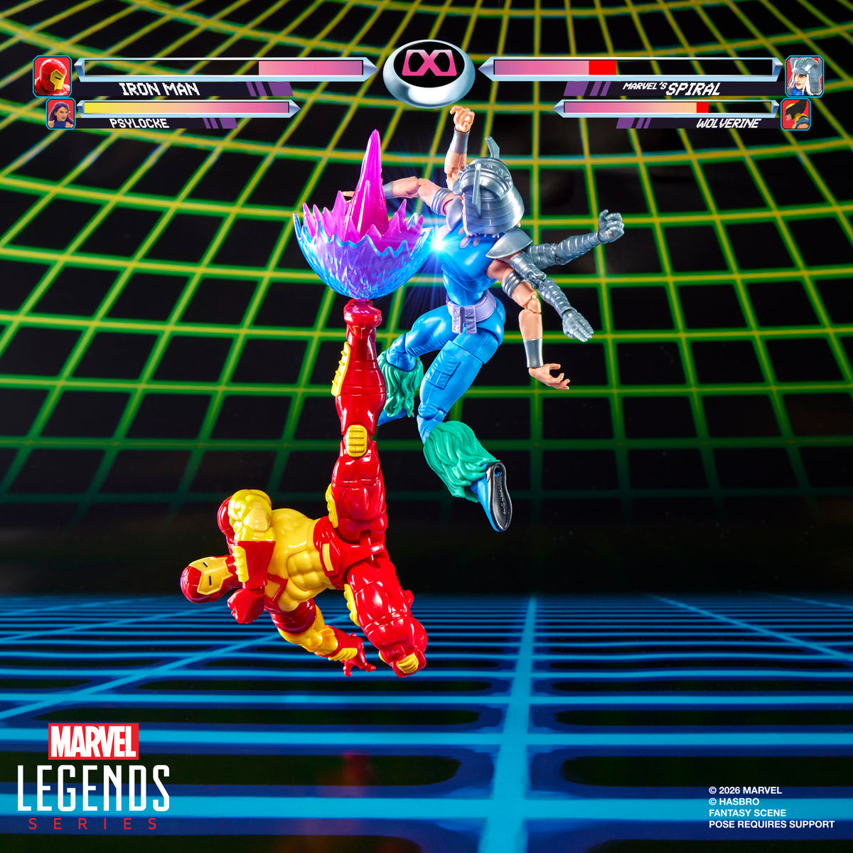 Iron Man & Marvel's Spiral Marvel Legends Gamerverse 6-Inch Two-Pack — Articulation Pose with Spiral Launching Energy Attack Accessory