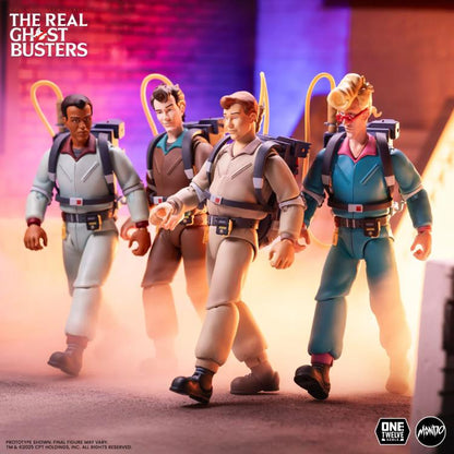 Real Ghostbusters 1/12 Scale Figures — Full Team Walking Formation Side View