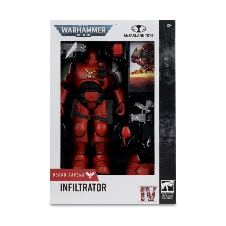 Blood Ravens Infiltrator Warhammer 40K Dawn of War IV 7-Inch Figure — Box Art Front View