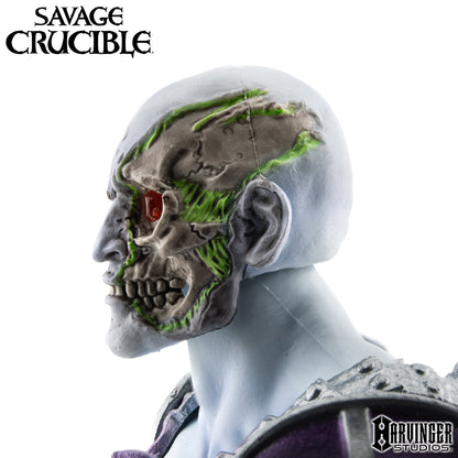 Naraka the Undying Savage Crucible 6-Inch Figure — Alternate Head Side View Showing Crystal Skull Detail, Unlit