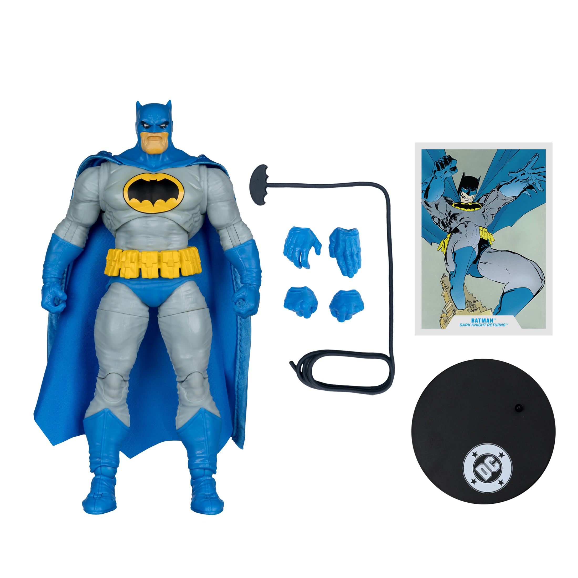 Batman Dark Knight Returns DC Multiverse 7-Inch Figure — Contents Display with All Accessories