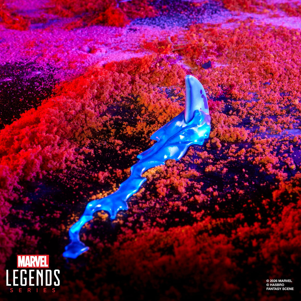 Jeff the Land Shark Marvel Legends Figure — Fin Wake Swimming Effect Accessory Detail