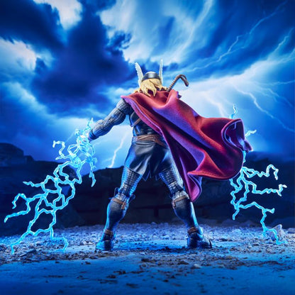 Thor Marvel Legends Maximum Series 6-Inch Figure — Back View with Lightning Effects and Fabric Cape