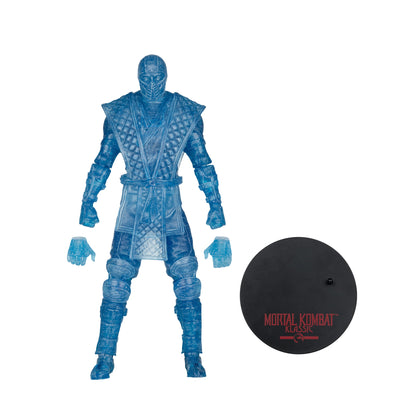 Sub-Zero (Ice Clone) Mortal Kombat Klassic 7-Inch — Contents Display with Swap Hands and Mortal Kombat Klassic Base