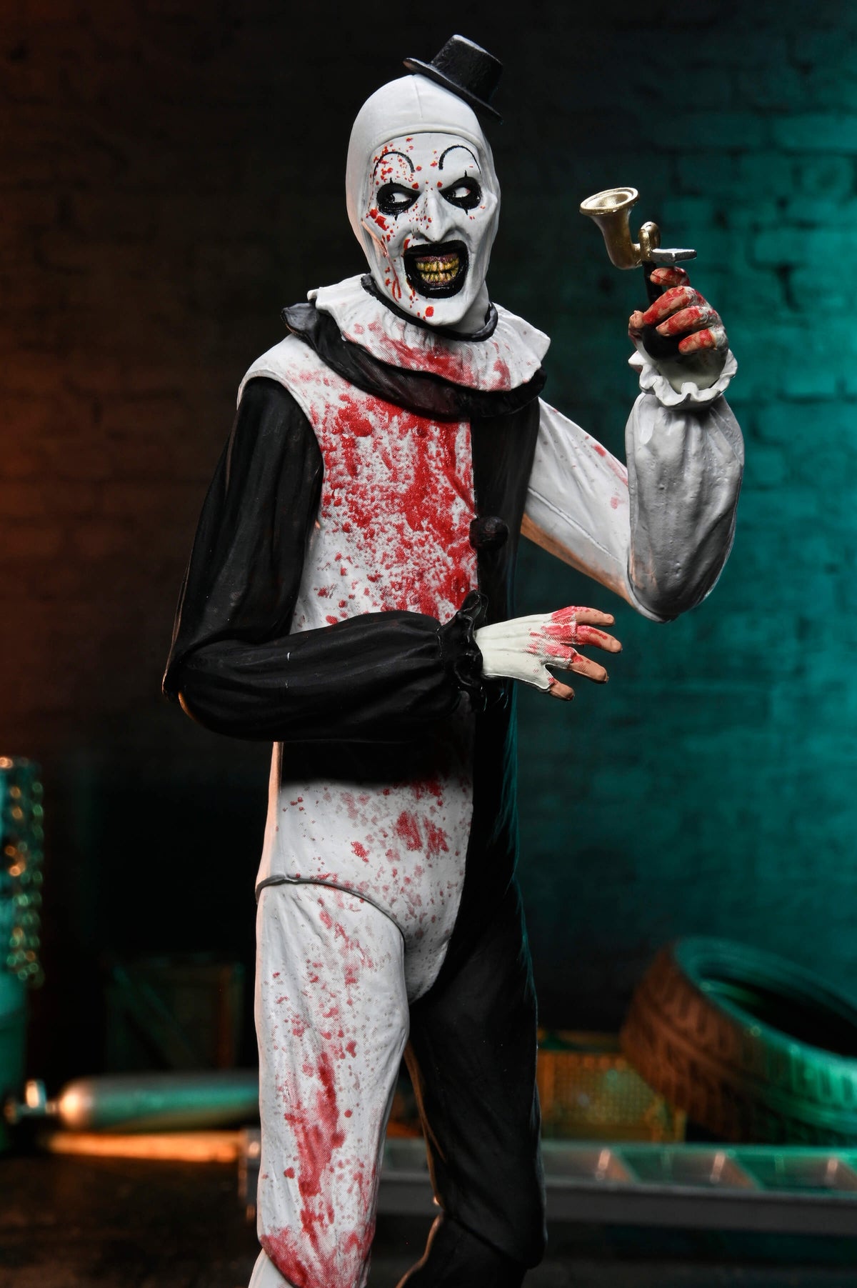 Art the Clown Terrifier 2 Ultimate 7-Inch Figure — Front View Holding Bicycle Horn