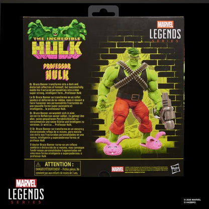 Professor Hulk Marvel Legends 6-Inch Deluxe Figure — Box Back with Multilingual Description and Figure Art