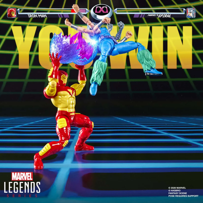Iron Man & Marvel's Spiral Marvel Legends Gamerverse 6-Inch Two-Pack — Articulation Pose with You Win Screen and Energy Effect Accessory