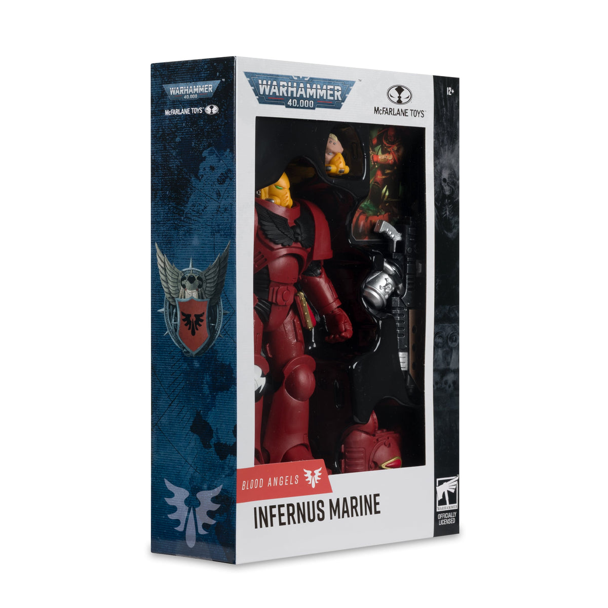 Blood Angels Infernus Marine Warhammer 40K 7-Inch Figure — Box Side View Package Detail