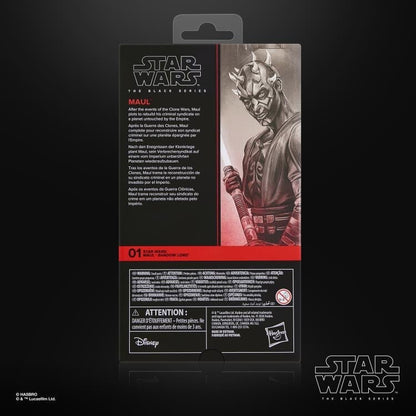 Maul Shadow Lord Black Series 6-Inch Figure — Box Back with Character Description
