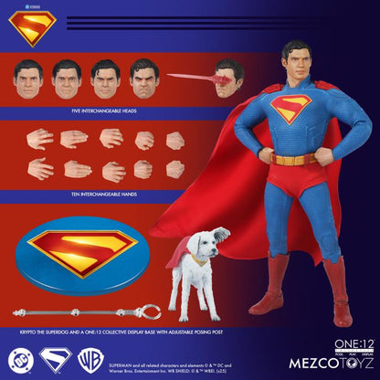 Superman 2025 One:12 Collective 1/12 Scale Figure — Full Contents Display with All Heads and Hands