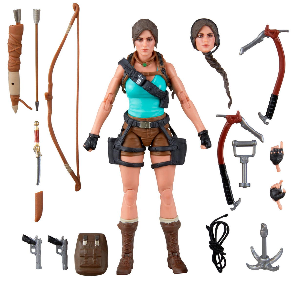 Lara Croft G.I. Joe Classified Series 6-Inch Figure — Full Accessories Laid Out Contents Display