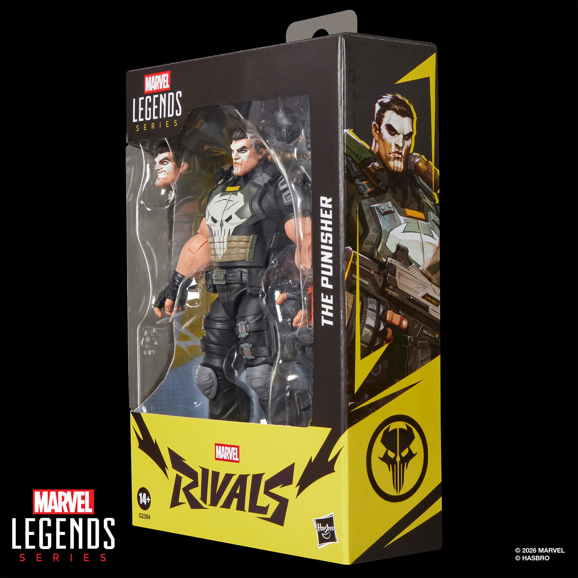 Punisher Marvel Legends 6-Inch Figure — Package Side View with Character Artwork