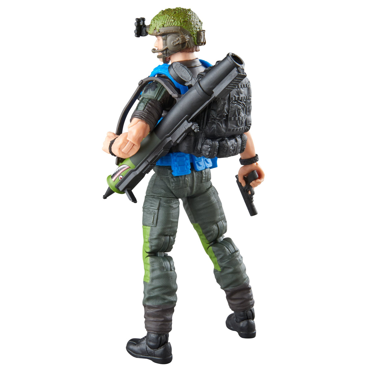 Footloose GI Joe Classified Series 6-Inch — Back View Backpack and Bazooka Detail