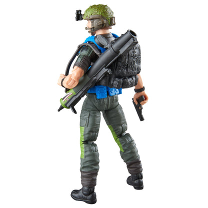 Footloose GI Joe Classified Series 6-Inch — Back View Backpack and Bazooka Detail