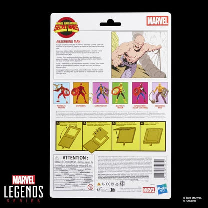 Absorbing Man Marvel Legends 6-Inch Figure — Card Back with Wave Lineup Detail