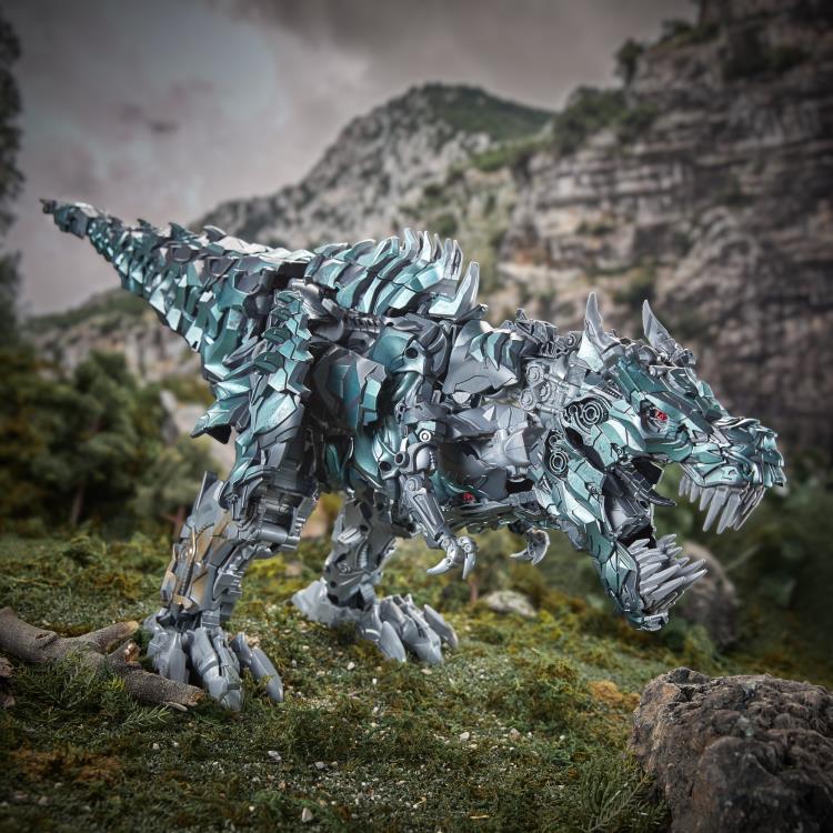Grimlock Studio Series Titan Class T-Rex Mode — Low Front Angle Prowling Pose