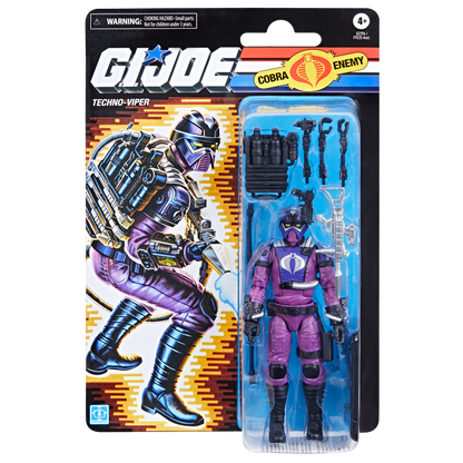 Techno-Viper G.I. Joe Classified Series Retro Collection 6-Inch Action Figure — Package Front with Bubble Detail and Accessories Shown
