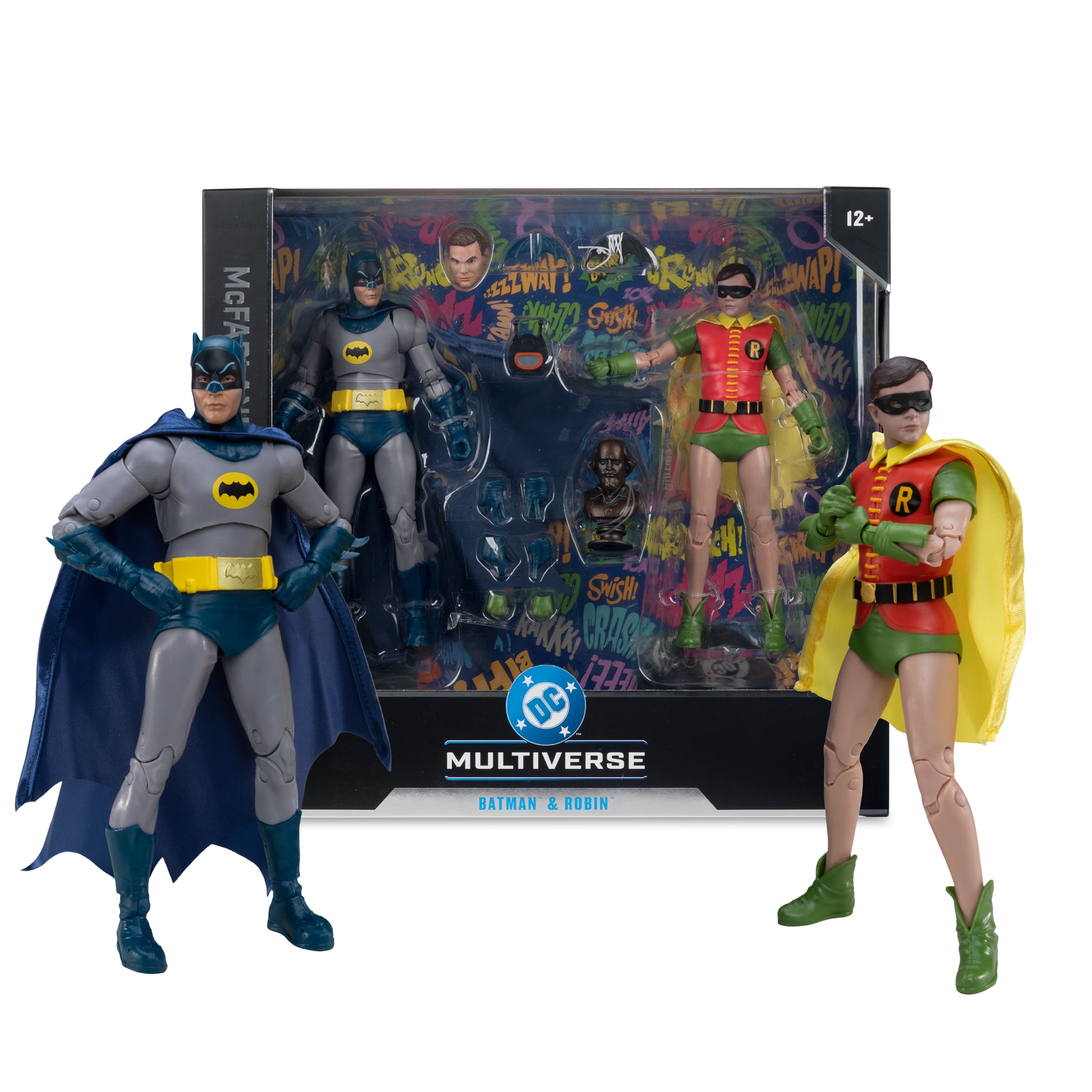 Batman & Robin 1966 DC Multiverse Collector Edition Two-Pack — Package Detail Figures Out of Box