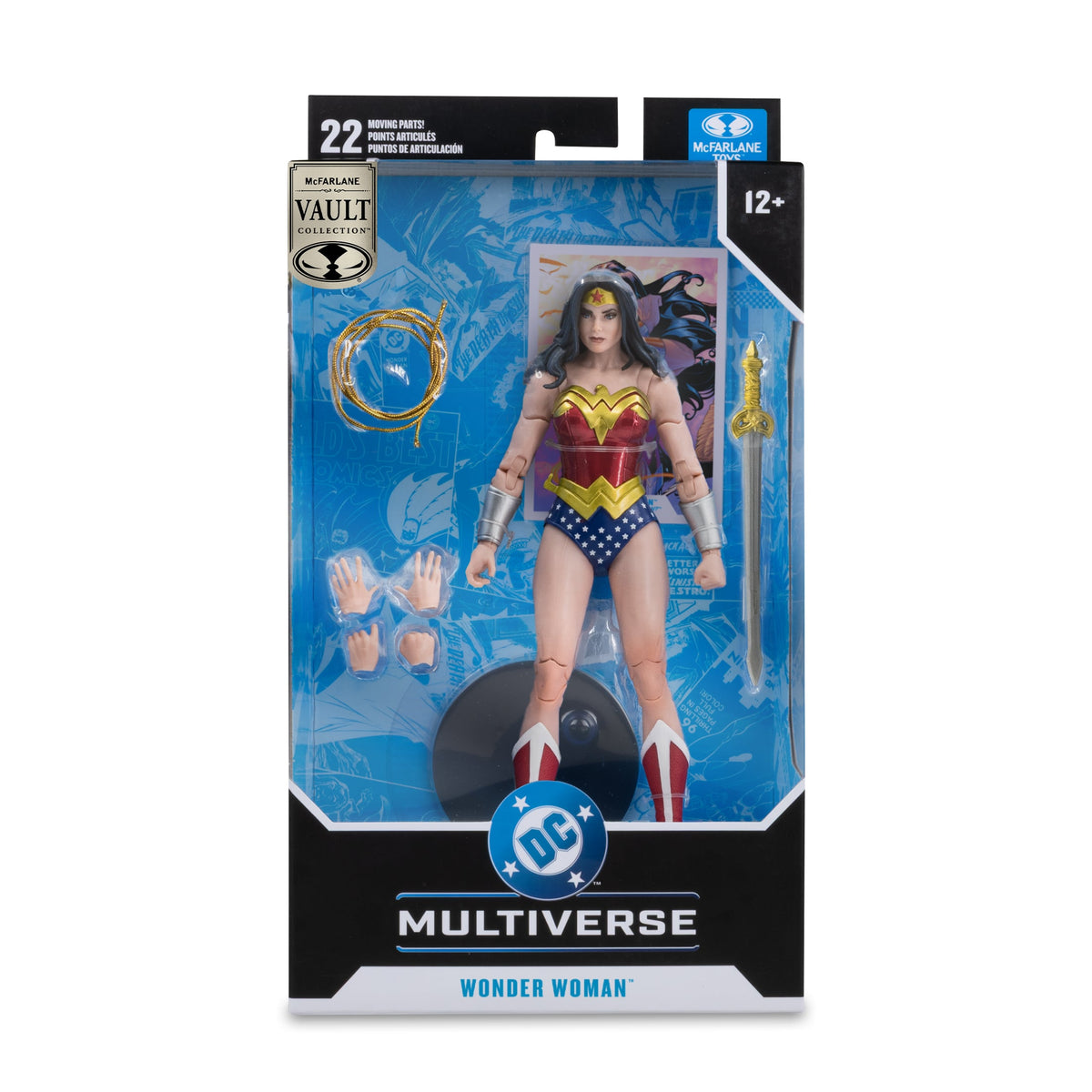 Wonder Woman (Classic) DC Multiverse 7-Inch Action Figure — Bubble Detail Showing Figure and Accessories in Package