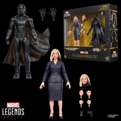Valentina Allegra de Fontaine & The Void Thunderbolts Marvel Legends Two-Pack — Contents Display Out of Box with Package