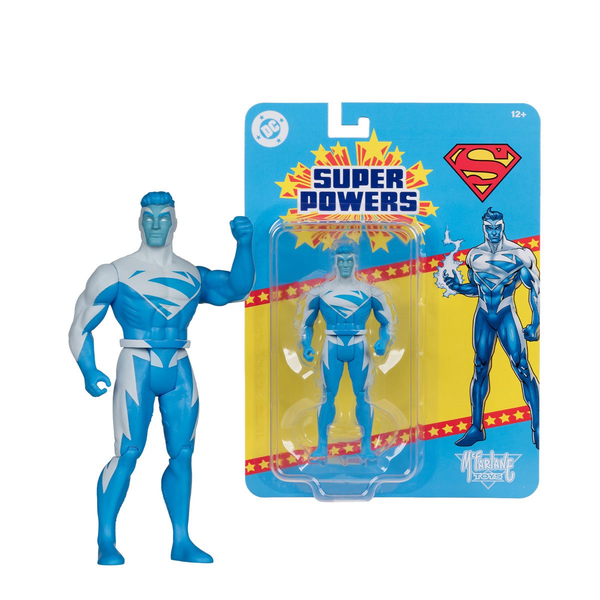 Superman Blue DC Super Powers 4.5-Inch Figure — Figure with Blister Card Package Front