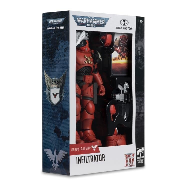 Blood Ravens Infiltrator Warhammer 40K Dawn of War IV 7-Inch Figure — Box Side View