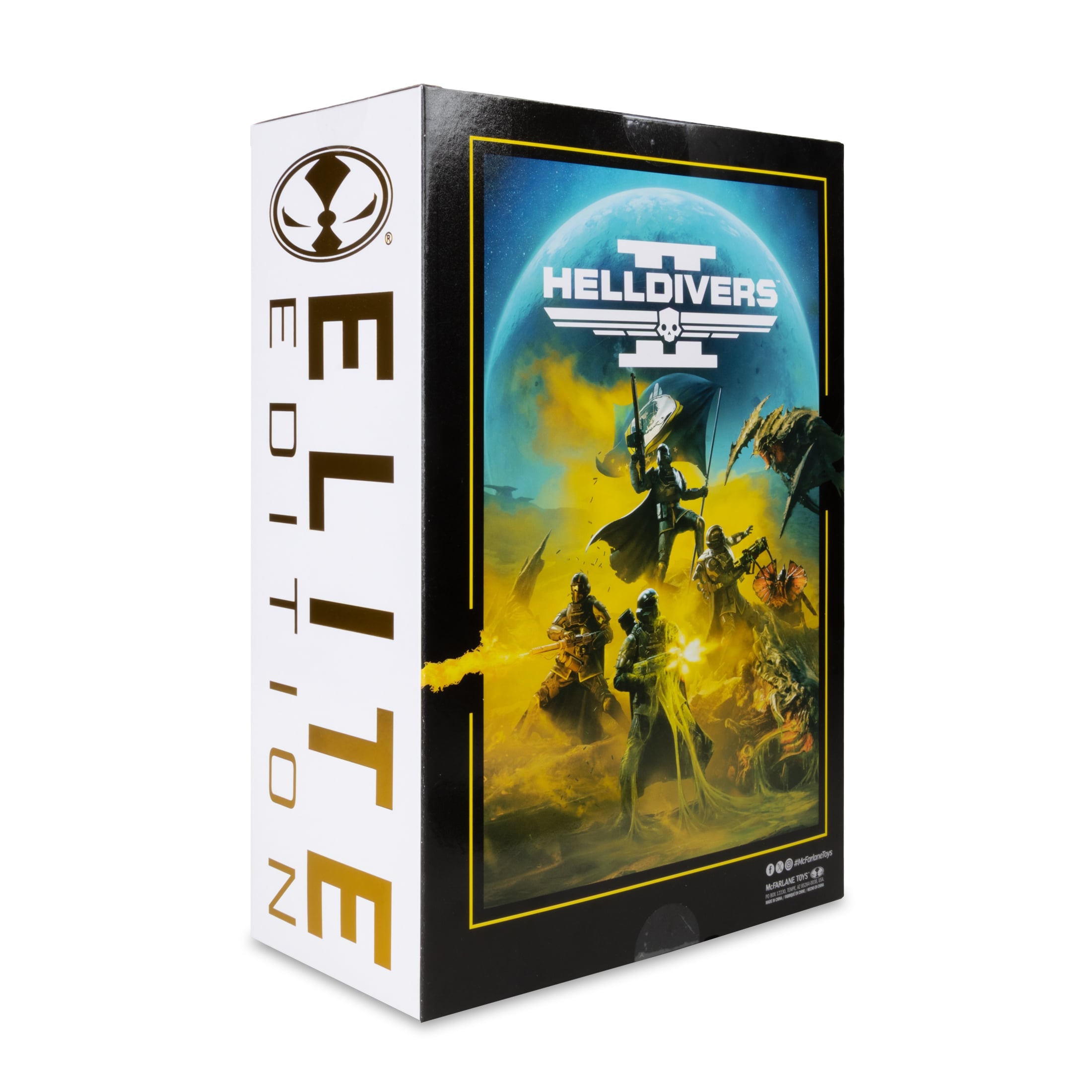 SA-04 Combat Technician Helldivers 2 Elite Edition 7-Inch Figure — Box Art Close-Up Showing Helldivers 2 Key Art on Elite Edition Outer Box