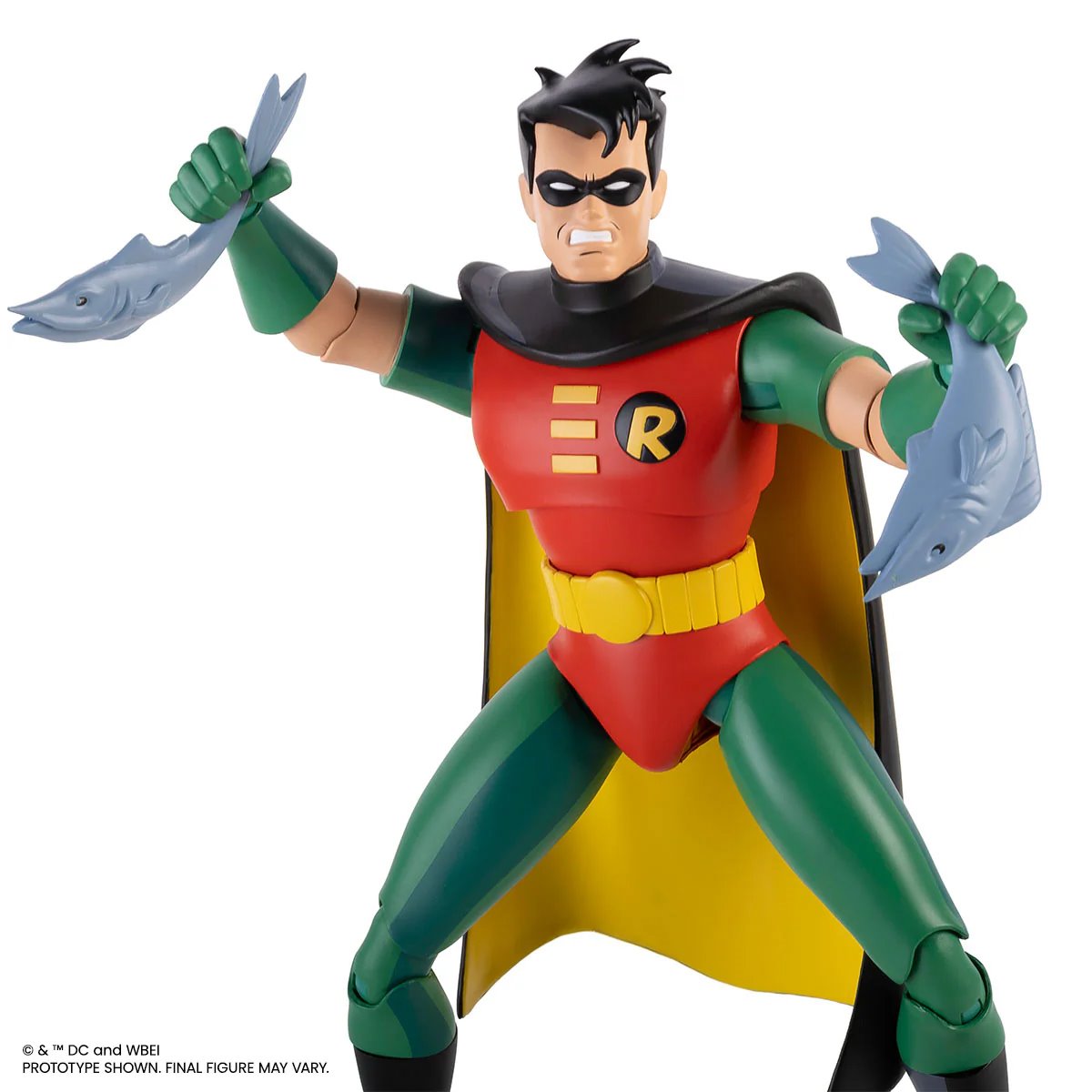 Robin Batman Animated Series Mondo 1:6 Figure — Throwing Fish Accessories Pose