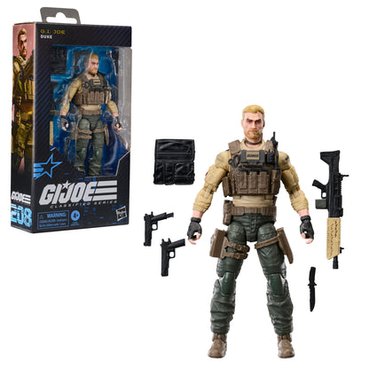 Duke G.I. Joe Classified Series 6-Inch Figure — Package and Accessories Display