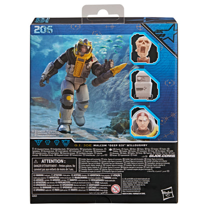 Deep Six G.I. Joe Classified Series 6-Inch Figure — Box Back Showing Series Number 206 and Accessory Highlights