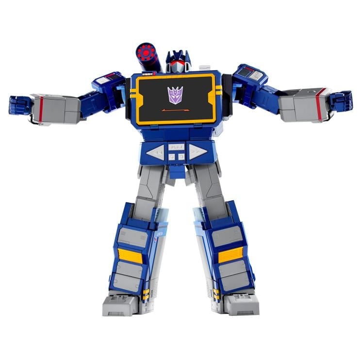 Soundwave Transformers Flagship Series Robot — Front View Arms Out White Background