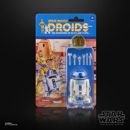 R2-D2 Droids Black Series 6-Inch Figure — Package Front Kenner Retro Blister Card