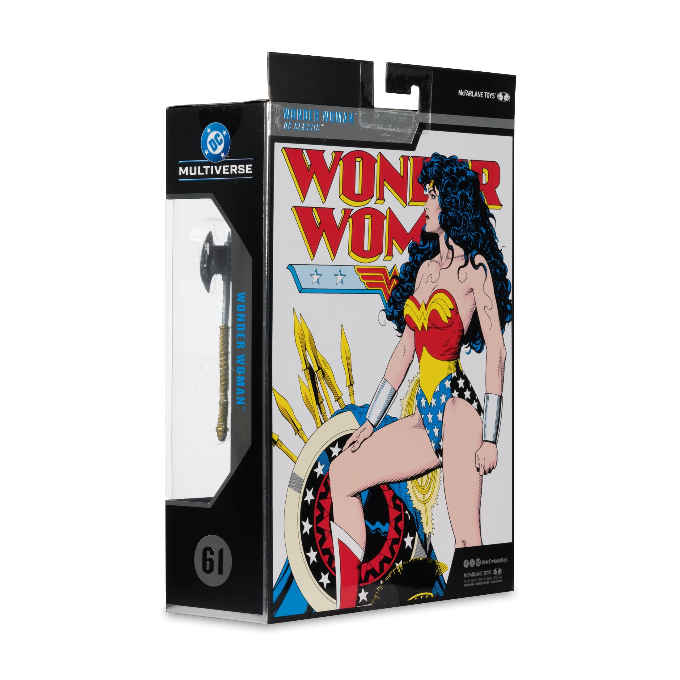 Wonder Woman DC Multiverse Collector Edition 7-Inch Figure — Box Back with Wonder Woman Comic Art
