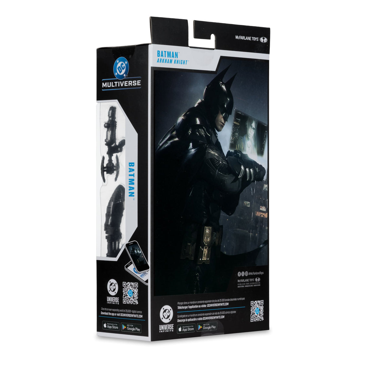 Batman Arkham Knight DC Multiverse 7-Inch Figure — Box Back with Arkham Knight Game Art